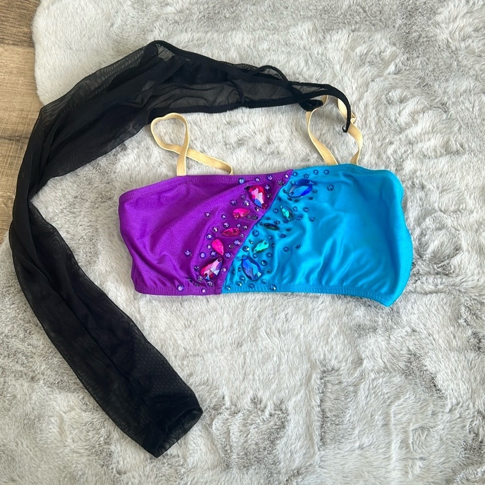Patrick J crystal embellished crop top size S